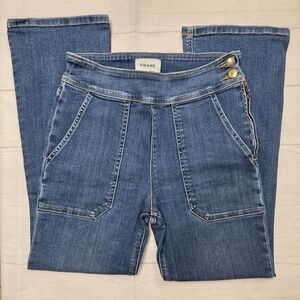 Frame Denim Blue Flare & Wide Leg Jeans